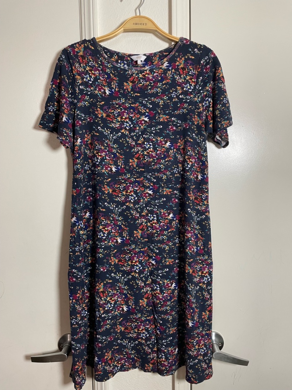 Cotton Traders Floral jersey midi Dress Size 12